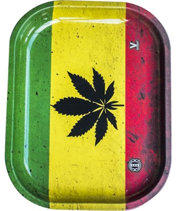 Rolling Tray Rasta Leaf Small