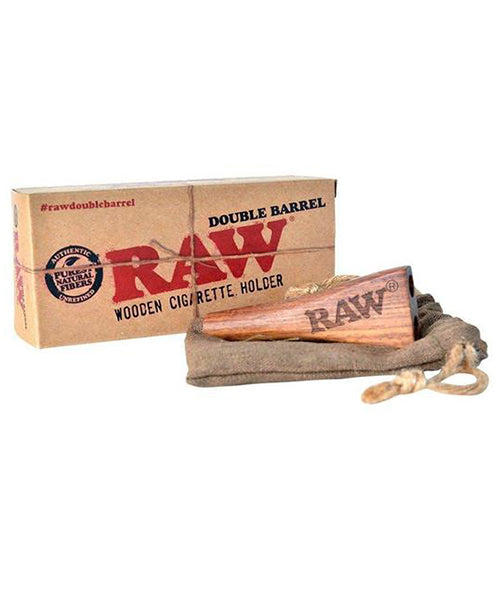 RAW Wooden Double Barrel Cigarette Holder King Size