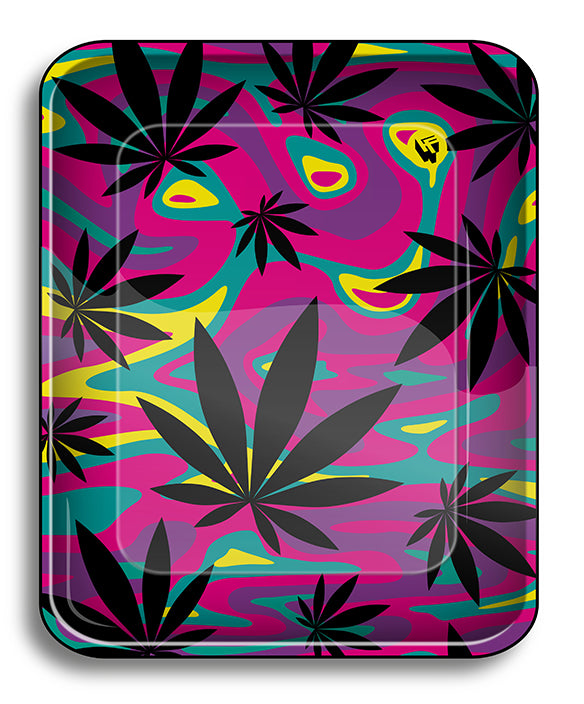 Rolling Tray Neon Leaves 340 mm x 280 mm