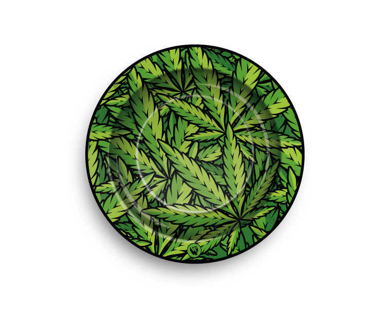 Ashtray Green Leaves