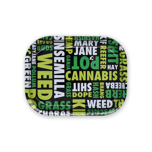 Rolling Tray Gold Leaves 180 mm x 140 mm