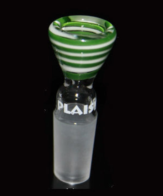 Glass Cup Plaisir striped green white 14.5