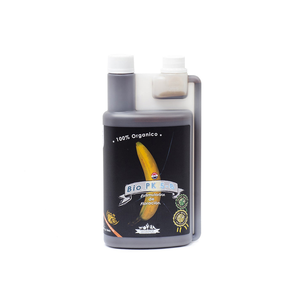 Biotabs Bio PK 5-8 Bio-Dünger von der Marke BIO Tabs. Produkt in einem milchig transparenten Behälter vor einem weißen Hintergrund.