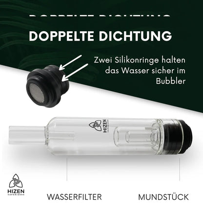 HiZen Bubbler Mundstück – Stilus Vaporizer Zubehör Dichtung Infos