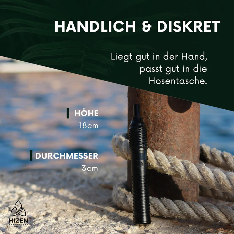 Hizen Stilus Pro Max Vaporizer höhe und breite