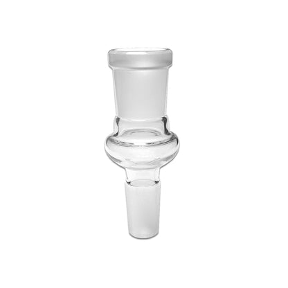 Bong Adapter von der Marke Jelly Joker mit 14,5 auf 18,8mm Funktion. Aus hochwertigem Borosilikatglas. Auf einem weißen Hintergrund.