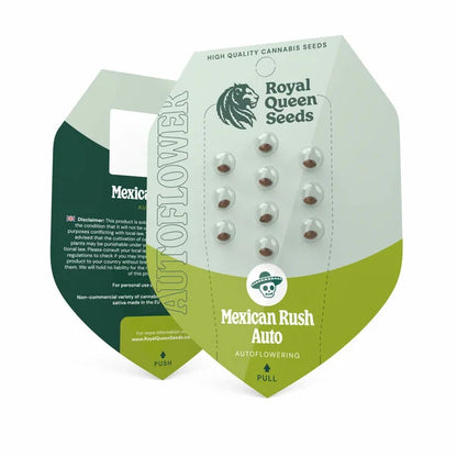 Mexican Rush Auto Cannabissamen in die Verpackung von Royal Queen Seeds