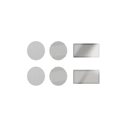 Mehrteiliges Siebe Set von Storz und Bickel, für den Handverdampfer Venty ideal. Das Produkt befindet sich vor einem weißen Hintergrund.