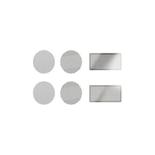 Mehrteiliges Siebe Set von Storz und Bickel, für den Handverdampfer Venty ideal. Das Produkt befindet sich vor einem weißen Hintergrund.