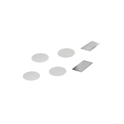 Mehrteiliges Siebe Set von Storz und Bickel, für den Handverdampfer Venty ideal. Das Produkt befindet sich vor einem weißen Hintergrund.