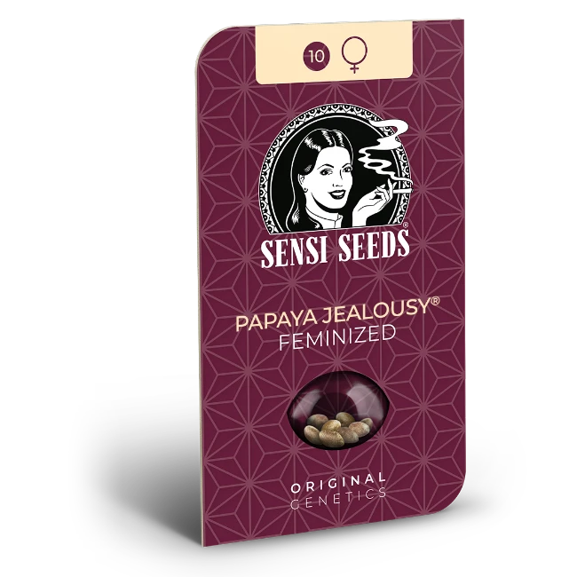 Papaya Jealousy Feminisierte Hanfsamen Verpackung