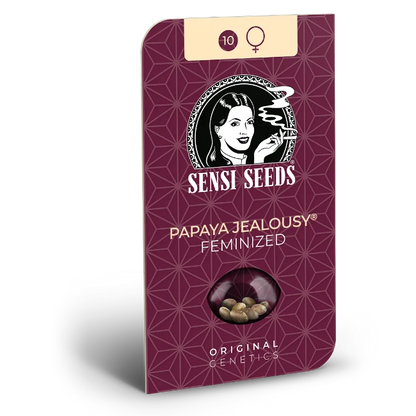 Papaya Jealousy Feminisierte Hanfsamen Verpackung